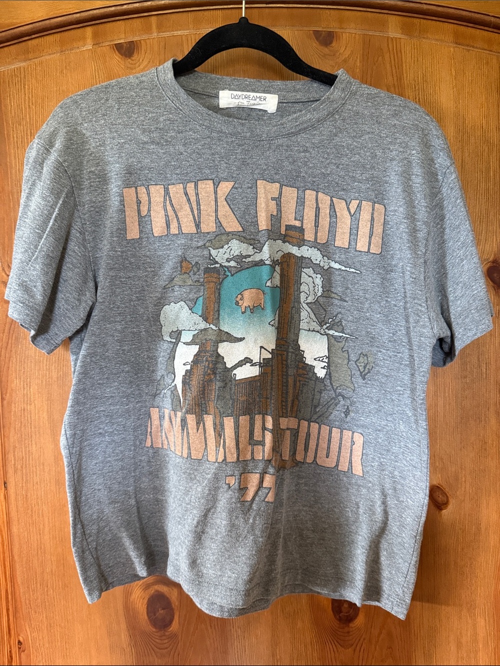 Daydreamer Gray Pink Floyd 'Animals Tour '77' Graphic Tee